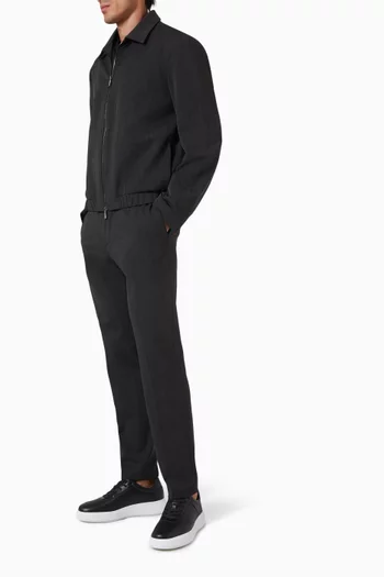 Tapered Slim-fit Pants in Flannel