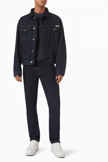 Relaxed Buttoned Jacket in Denim