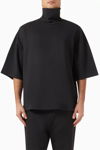 Milano High-neck T-shirt in Viscose-blend