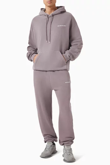 كنزة بغطاء رأس وطبعة يونيفورم قطن بملمس بارز