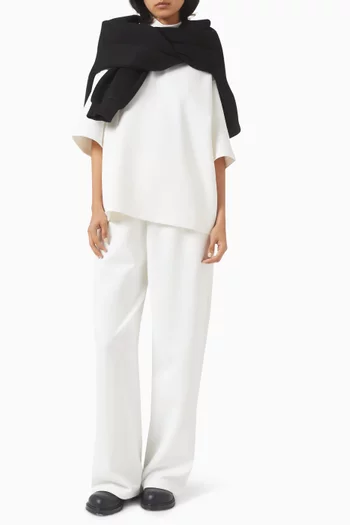 Semi-matte Track Pants in Italian Jersey