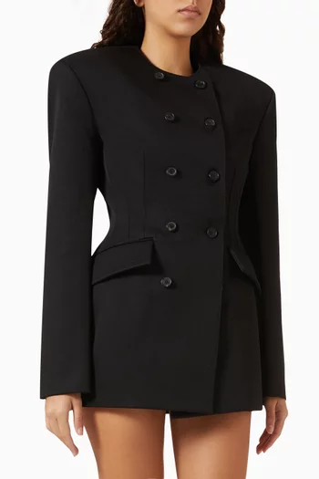 x RHW Blazer Mini Dress in Twill