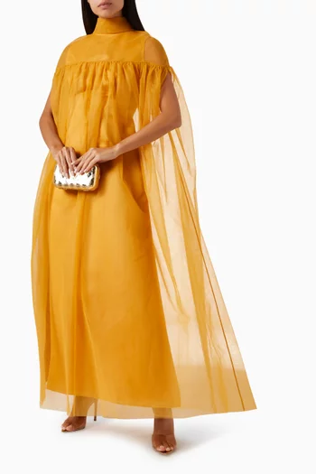 Flowy Layered Maxi Dress in Tulle