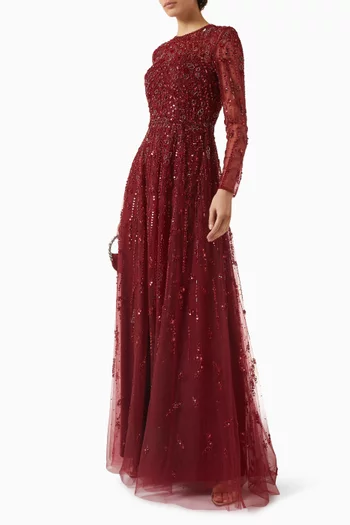 Embellished Gown in Tulle