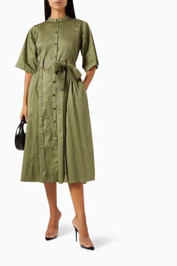 Malta Midi Dress in Cotton-satin