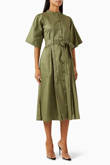Malta Midi Dress in Cotton-satin