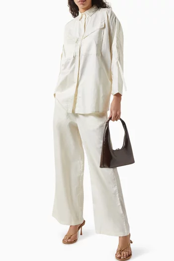 Siam Shirt & Pants Set in Cotton-satin