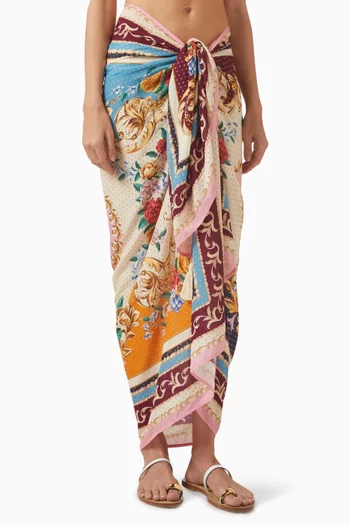 Marine Blush Pareo in Viscose