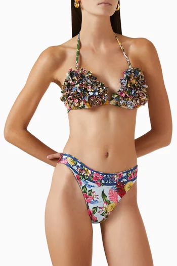 Lolita 3D-appliqué Bikini Top