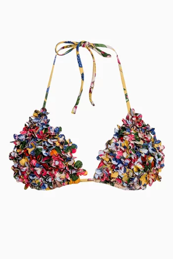 Lolita 3D-appliqué Bikini Top