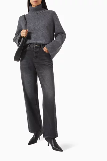 Roll Neck Sweater in Merino Wool-knit