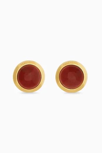 Stud Earrings in Brass