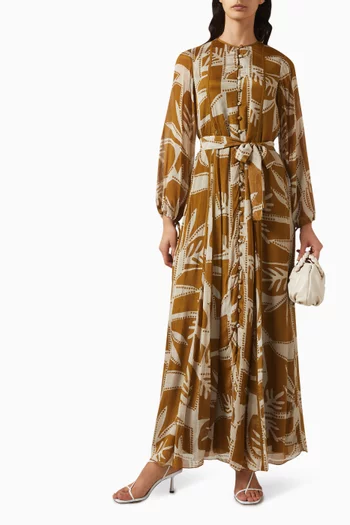 Printed Maxi Dress in Chiffon