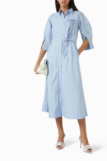 Kristina Midi Dress in Cotton Poplin