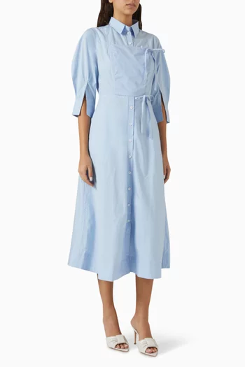 Kristina Midi Dress in Cotton Poplin