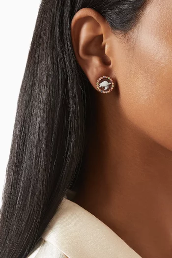 Turtle Cameo Earrings in Sterling Silver