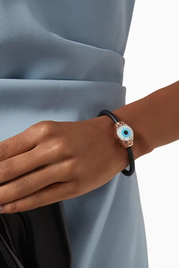 Evil Eye Diamond Bracelet in Sterling Silver