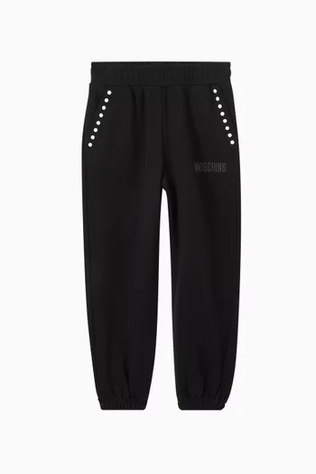 Peace & Pearls Sweatpants in Cotton