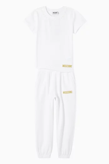 Peace & Pearls Sweatpants in Cotton