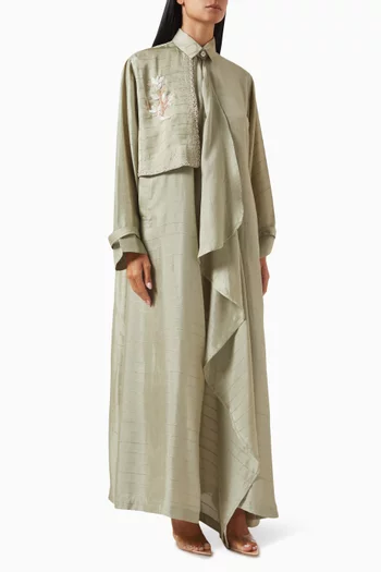 قفطان مطرز بجزء درابيه