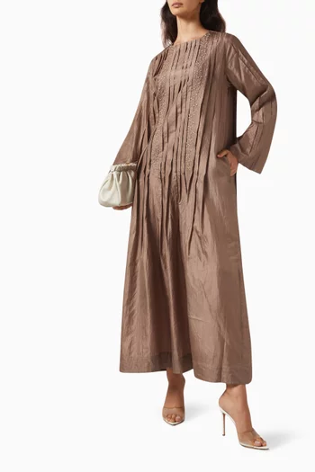 Pintuck Dress in Silk