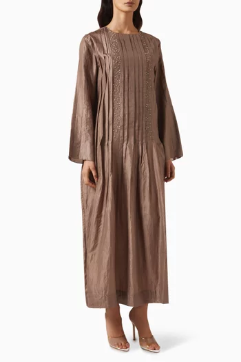 Pintuck Dress in Silk