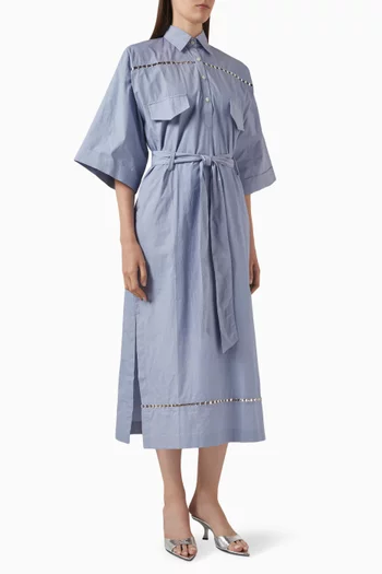 Tessa Belted Kaftan in Poplin