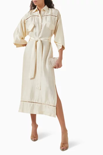 Rochelle Belted Kaftan in Silk