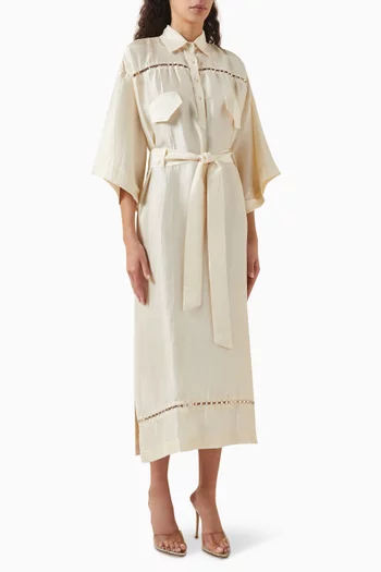 Rochelle Belted Kaftan in Silk