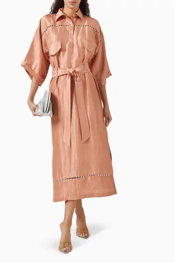 Rochelle Belted Kaftan in Silk