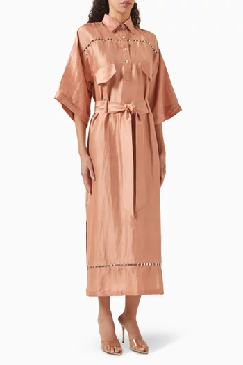 Rochelle Belted Kaftan in Silk