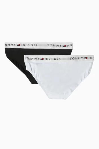 Signature Logo Briefs in Cotton, Set of 2