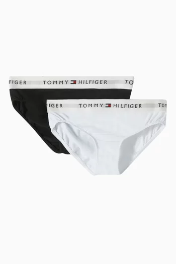 Signature Logo Briefs in Cotton, Set of 2