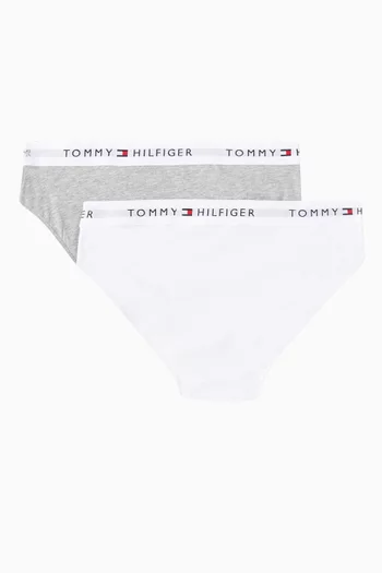Signature Logo Waistband Briefs in Cotton, Pack of 2