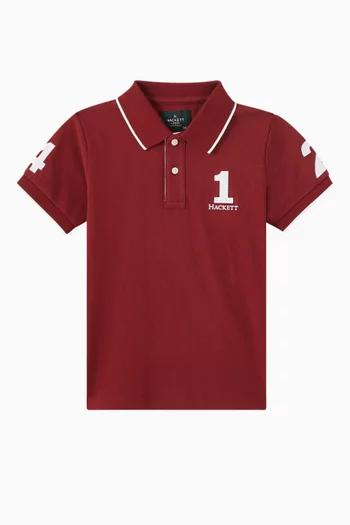 Embroidered Heritage Polo T-shirt in Cotton