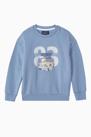Car-print Sweatshirt in Cotton