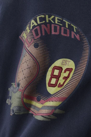 Helmet-print Sweatshirt in Cotton