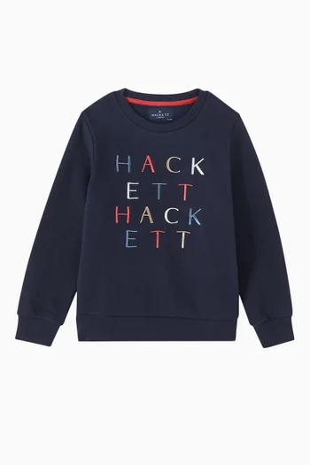 Logo Letters Sweatshirt in Cotton