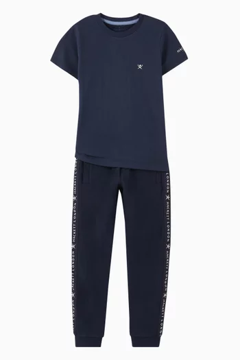 Tape Logo Sweatpants in Cotton