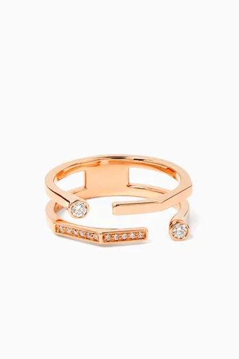 Barq Diamond Ring in 18kt Rose Gold