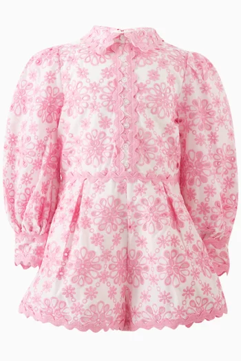 Nora Embroidered Romper