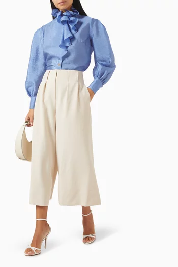 Ruffled-trim Blouse