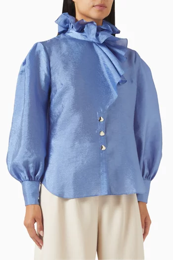 Ruffled-trim Blouse