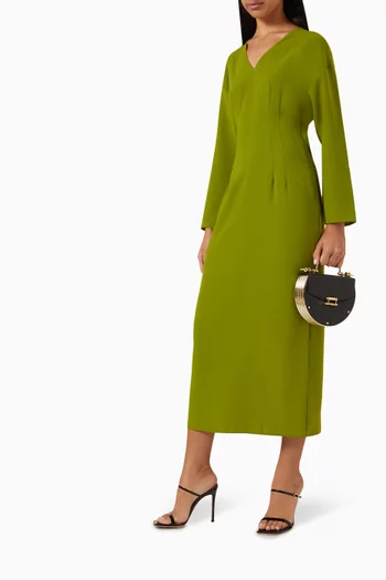 V-neck Midi Dress