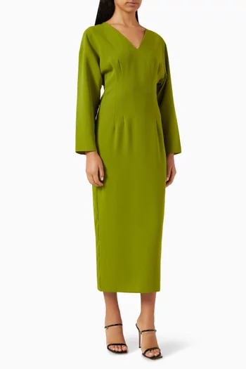 V-neck Midi Dress