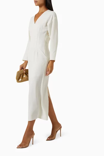 V-neck Midi Dress
