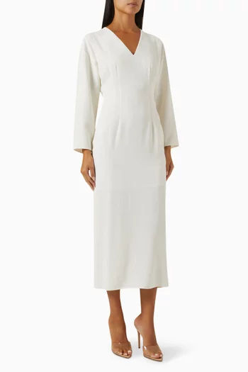 V-neck Midi Dress