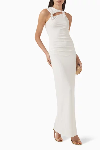 Arna Cut-out Maxi Dress in Cupro Jersey