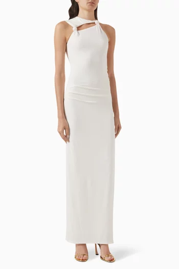 Arna Cut-out Maxi Dress in Cupro Jersey