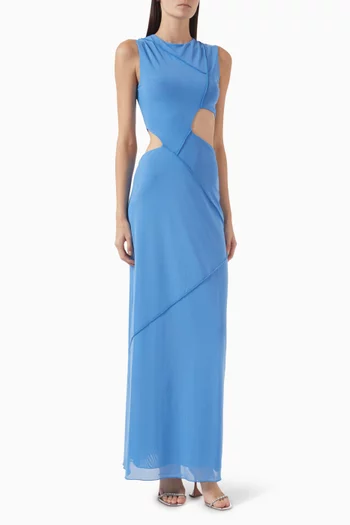 Salli Cut-out Maxi Dress in Mesh